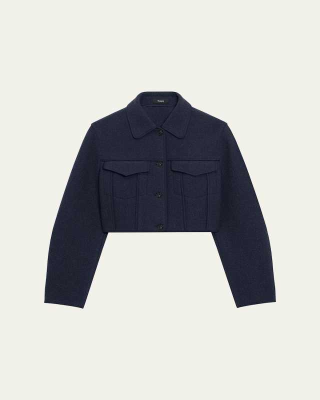 Crop Boucle Trucker Jacket